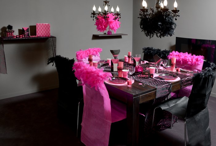 Kit anniversaire fuchsia 40 ans-déco anniversaire