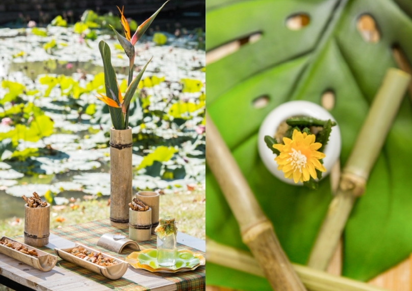 Décoration de table sur le thème du Bois et du Bambou