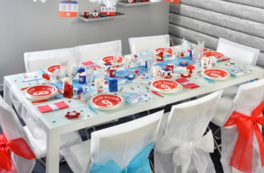 Decoration Theme Montagne Sports D Hiver Bordeaux Articles De Fete Decoration Mariage Deco De Table Anniversaire