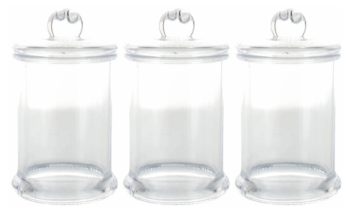C.X.Y 10 cm Lot de 30 boules rondes transparentes en plexiglas à suspendre porte-cadeau bonbonnière