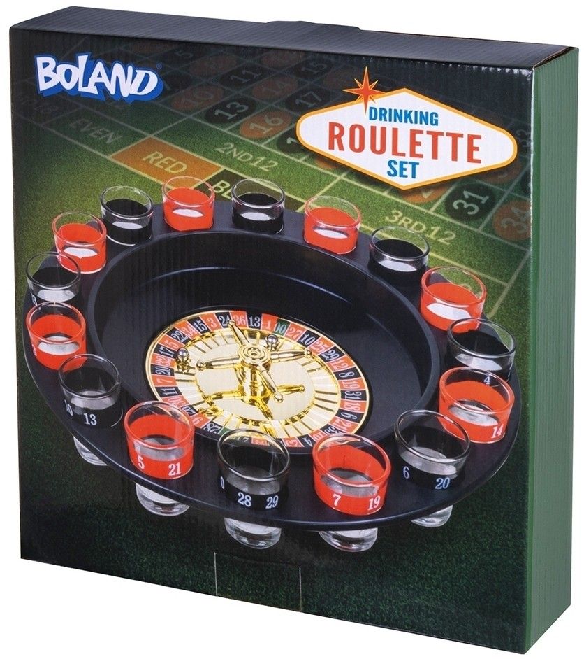Jeu de roulette à boire avec 16 verres - Shot roulette casino - Party game  - Jeu à