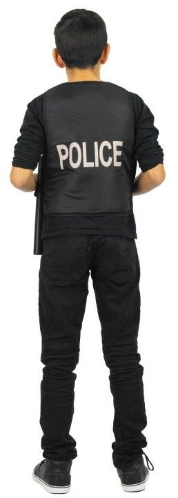 Costume de police adulte 5 pièces - Accessoires de police pour déguisement  de police - Kit de police avec chapeau de police et menottes - Badge de  police - Cravate et lunettes