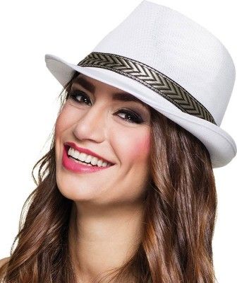 Chapeau borsalino polyester SOUPLE, Blanc