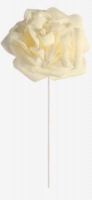 Chaks 0310-01, Set de 4 grandes Roses diam 8cm sur tige, ivoire
