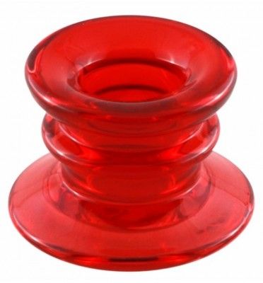 LOT de 12 bougeoirs Suede, Rouge