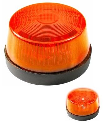 Gyrophare clignotant avec sirène, Orange