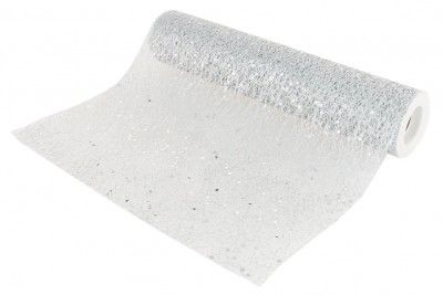 Chaks 0819-80, Chemin de table Glitter 30cm x 5m, Argent