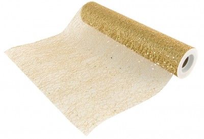 Chaks 0819-81, Chemin de table Glitter 30cm x 5m, Or