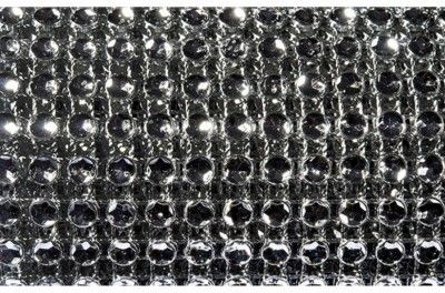 Chaks 0822-801, Ruban de table Diamants large 11,5cm, Noir/argent
