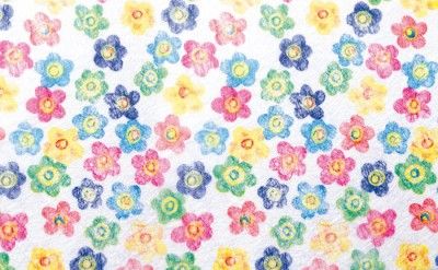 Chaks 0829, Chemin de table Fleurs multicolores Seventies