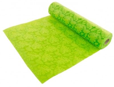 Chaks 10259, Chemin de table Feuilles en Relief 5m, Vert