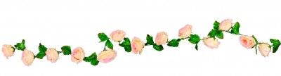 Guirlande de Roses artificielles 220cm, Rose pastel