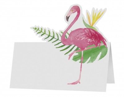 Chaks 10440, Set de 6 Marque-places Flamant Rose en carton