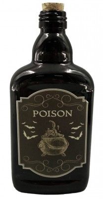 Chaks 10539, Flasque POISON déco chaudron 19cm, Noir