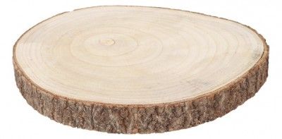 Extra Grand Rondin en bois 3,5cm naturel plat Ø 31-34cm