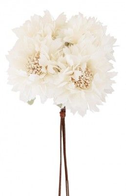 Chaks 10885-01, Bouquet de 4 Fleurs artificielles 26cm, ivoire