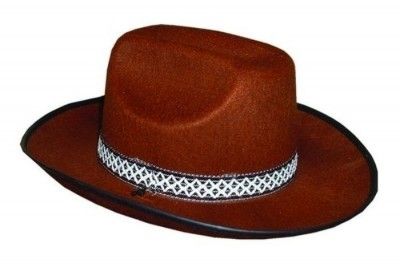 P'TIT Clown re11135 - Chapeau feutre cow boy adulte, marron