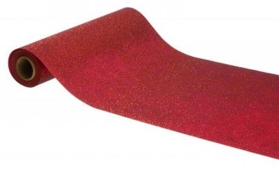 Chemin de table Premium Paillettes incrustées, Rouge foncé