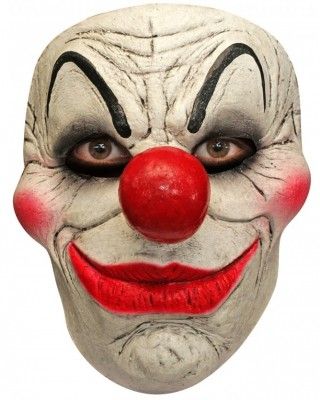 Masque de Clown crème et rouge