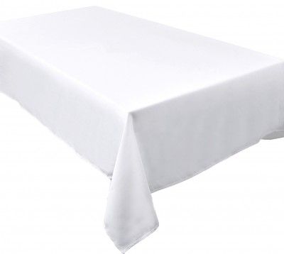 Grande Nappe RECTANGLE en Tissu déperlant 180x300cm, Blanc