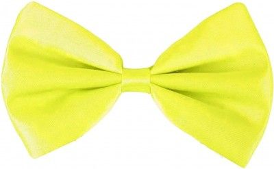 P'TIT Clown re11896,Nœud papillon tissu, jaune fluo