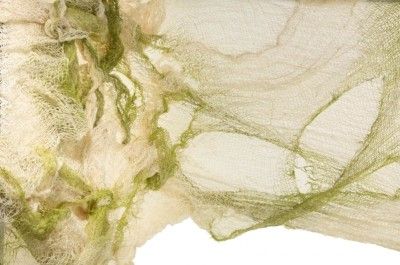 Tissu Déco en lambeaux 150cm Verdâtre