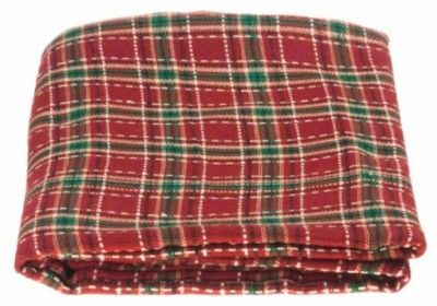 Nappe pliée tissu Paisley rouge/vert 140 x 240 cm