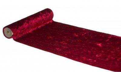 Chemin de table Velours Shiny Deluxe, Bordeaux