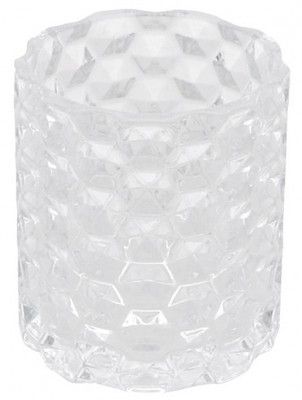 LOT de 8 Photophores Porte-bougie Bradley verre 8,8cm Transparent