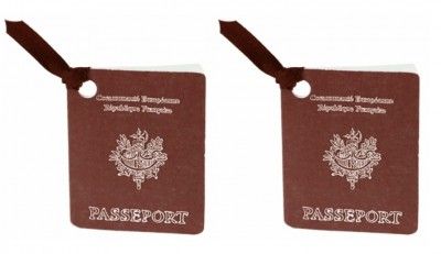 Planche de 2 Etiquettes Passeport en carton
