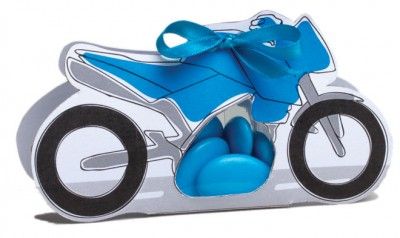 Ballotin Moto Bleue, avec plexi