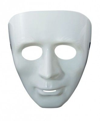 P'TIT Clown re14252 - Masque adulte rigide - visage blanc