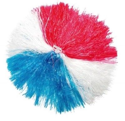 P'TIT Clown re15520 - Pom pom plastique, bleu blanc rouge France