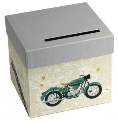 Urne carton Motocyclette vintage