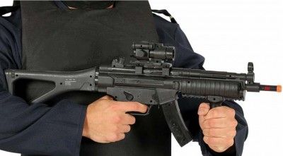 Fusil d'Assaut noir plastique avec viseur, 66cm