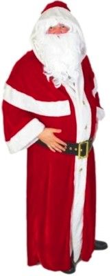 Costume Père Noël UE LONG, velours Super LUXE adulte