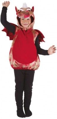 P'TIT Clown re21060 - Déguisement enfant Dragon rouge 3/4 ans