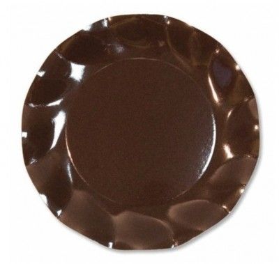 Paquet de 10 assiettes 21cm Chocolat