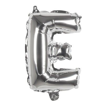 Ballon aluminium mylar lettre E, argent