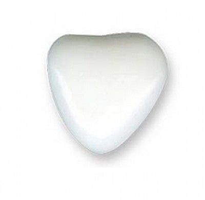 Sachet 250g dragées COEUR GM chocolat 2cm - Blanc brillant