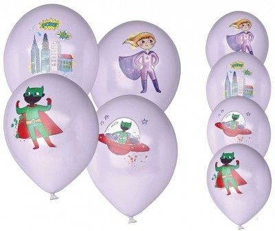 P'TIT Clown re22468 - Lot de 8 ballons anniversaire Super-Héros