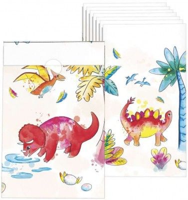 P'TIT Clown re22506 - Lot de 8 sachets anniversaire Dinosaures