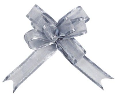 Sachet de 5 Noeuds automatiques Organdi, Argent