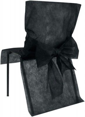 LOT 10 HOUSSES de chaise en t.n.t., en Noir 