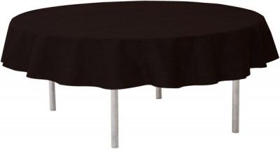 Nappe RONDE en intissé 240 CM Ø, luxe OPAQUE RONDE, en Noir