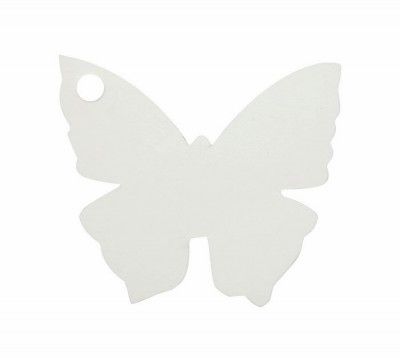 Sachet de 10 marque places Papillon, Blanc