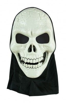 P'TIT Clown re30131 - Masque adulte rigide avec cagoule - Tête de mort 