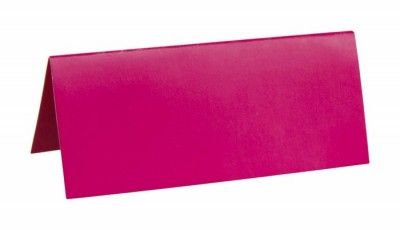 Sachet de 10 marque places rectangle, Fuchsia