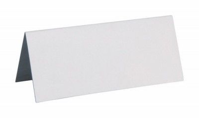 Sachet de 10 marque places rectangle, Blanc