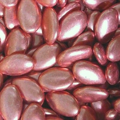Sachet 500g de dragées CHOCOLAT - OR ROSE brillant